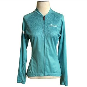 SANTIC Afra Blue Women’s Cycling Jersey Long Sleeve Size M